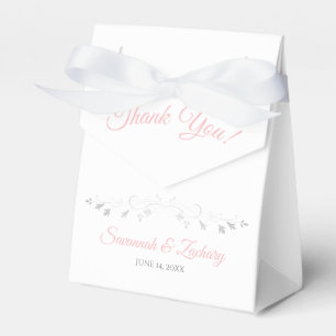 Ballotins Merci Mariage rose et gris Ballotin