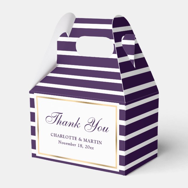 Ballotins Merci Mariage violet moderne (Verso)