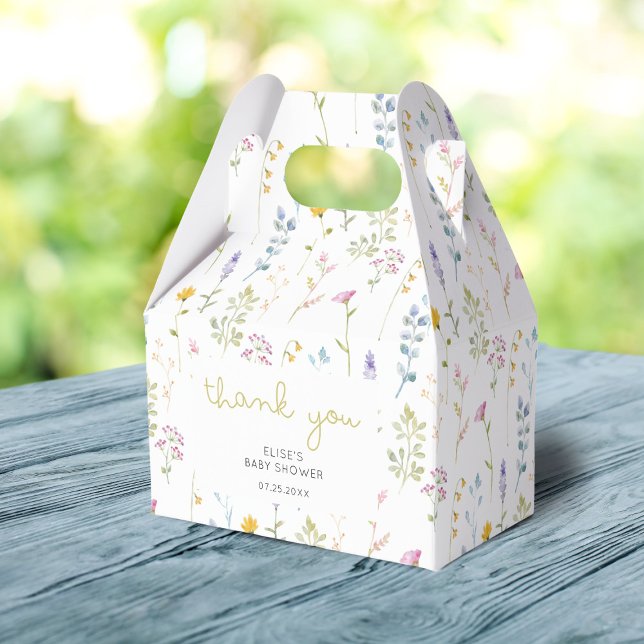 Ballotins Merci Motif fleur sauvage Baby shower (Créateur téléchargé)