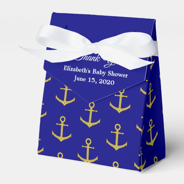 Ballotins Merci nautique Marine et or (Verso)