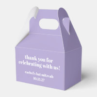 Merci personnalisé Bat mitzvah moderne Bold Purple
