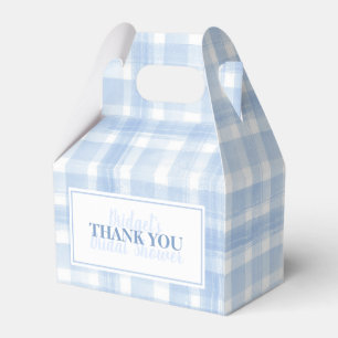 Ballotins Merci personnalisé bleu En vichy aquarelle Favoris