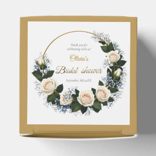 Ballotins Merci Roses blanches et Bleu Bébé