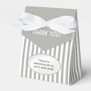 Ballotins Merci - Silver Grey Stripes Motif