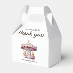 Ballotins Merci Teddy Bear Twin Girls Baby shower