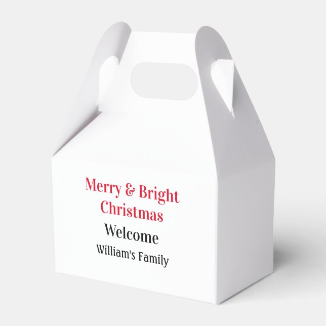 Ballotins Merry Bright Christmas ajouter nom de famille bien (Verso)