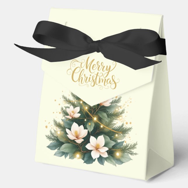 Ballotins Merry Christmas Tree Favor Gift Box (Recto)