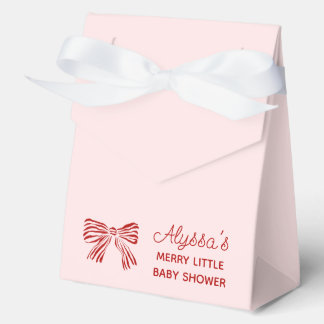 Ballotins Merry Little Baby Shower Favor Boxes with Red Bow
