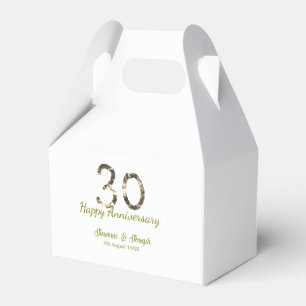Ballotins Métallisé or 30e Joyeux anniversaire ajoutez nom