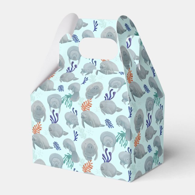 Ballotins Mets Manates Avec Bulles Motif - Bleu Clair (Verso)
