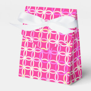 Ballotins Mi-siècle Cercles modernes, rose fuchsia et crème
