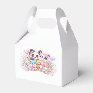 Ballotins Mignon Monsieur et Madame Panda Couple Pastel Rose