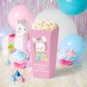 Ballotins Mignon Popcorn de fête de Pâques lapin rose heureu