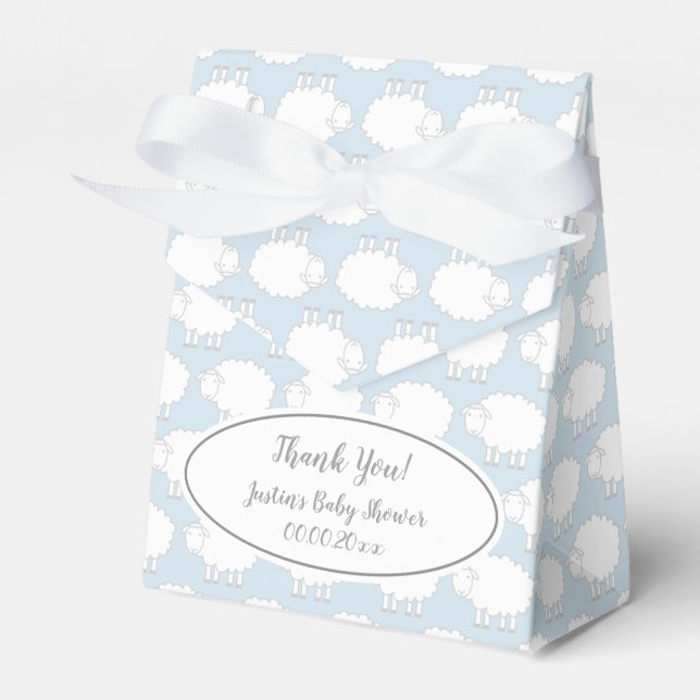 Ballotins Mignonne brebis motif baby shower fête de faveur b (Verso)