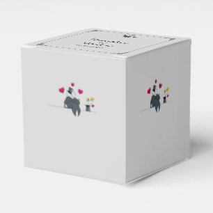 Ballotins Mignonne Deux Pièces Cartoon Gay Mariage Favor Box