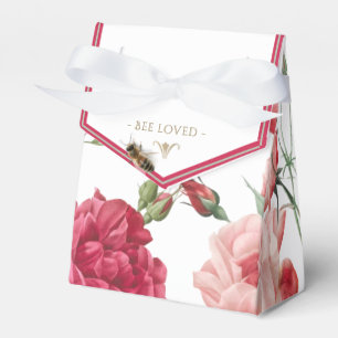 Ballotins Mini abeille à miel et boîte cadeau Rose pour le T