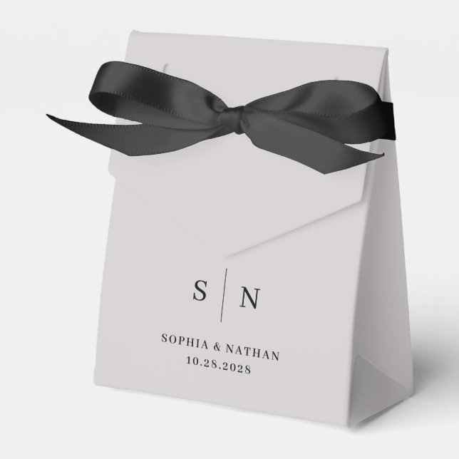 Ballotins Minimal et chic | Gris doux et Mariage noir (Verso)