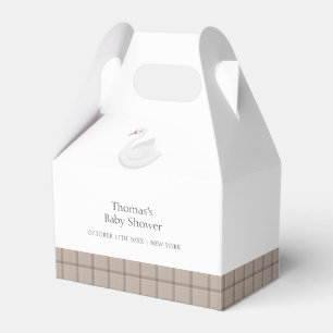 Ballotins Minimal moderne Swan Plaid En vichy Baby shower ga