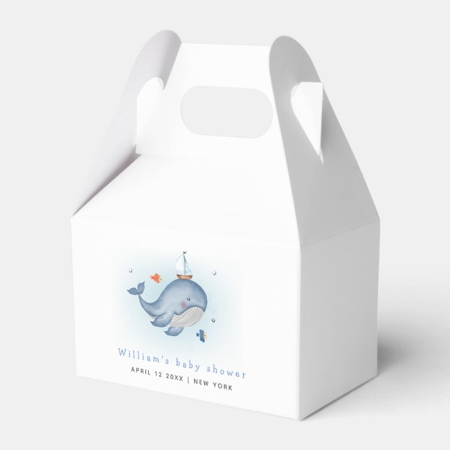 Ballotins Minimal Sous Le Baby shower See Whale Nautica (Verso)
