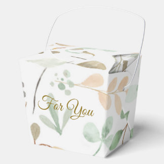 Ballotins Minimalist Leaves Pattern Favor Box