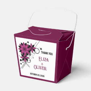 Ballotins Minimaliste élégant moderne luxe floral bordeaux