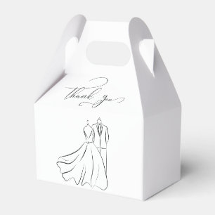 Ballotins Minimaliste Mariage Merci Écriture Noir Blanc