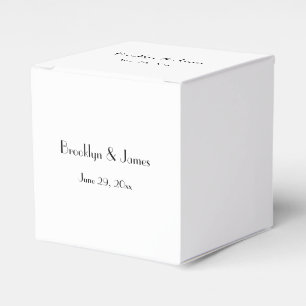 Ballotins Mininal Déco Blanc Mariage Faveur Boxes