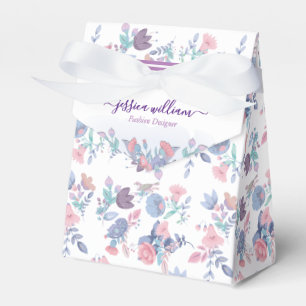 Ballotins Moderne Chic Hydrangeas Bleus Floral Aquarelle