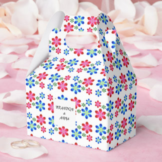 Ballotins Moderne motif de mariage floral vibrant et dynamiq