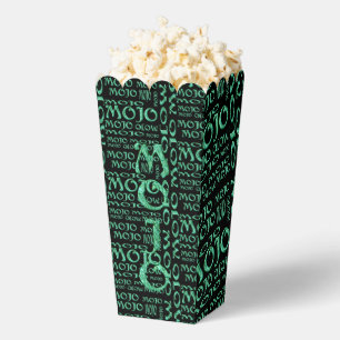 Ballotins Mojo vert partout sur les boîtes noires de pop-cor