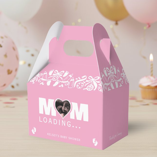 Ballotins Mom Loading Photo Ultrasound Pink Baby Shower (Créateur téléchargé)