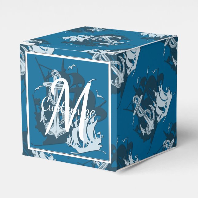 Ballotins Monogram Pirate Ship & Ancre Cube Ballotin 3 (Verso)