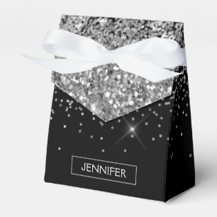 Ballotins Monogram Silver Glam Parties scintillant Nom de l'