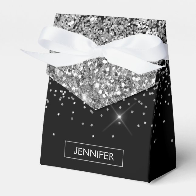 Ballotins Monogram Silver Glam Parties scintillant Nom de l' (Verso)