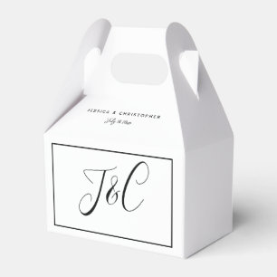 Ballotins Monogramme de mariage Noms personnalisés Élégant M