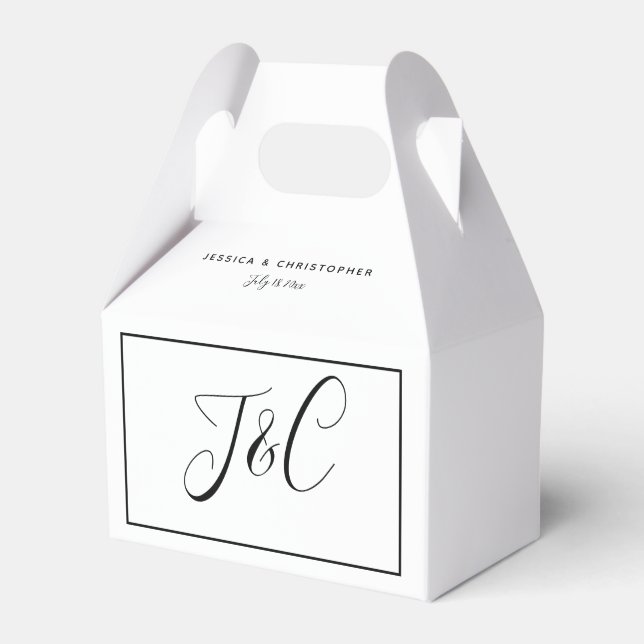 Ballotins Monogramme de mariage Noms personnalisés Élégant M (Verso)