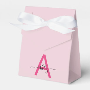 Ballotins Monogramme élégant rose chaud moderne