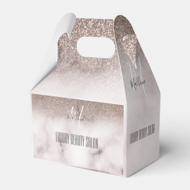 Ballotins Monogramme en marbre de Parties scintillant violet (Verso)