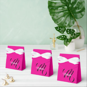 Ballotins Monogramme initial minimaliste moderne nom rose ch