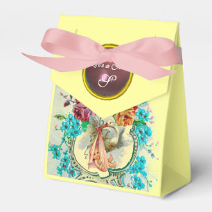 BALLOTINS MONOGRAMME JAUNE DE FILLES DE BÉBÉ EN COURSE