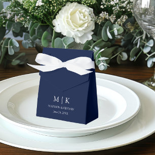 Ballotins Monogramme minimaliste moderne Mariage bleu