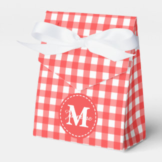 Ballotins Monogramme rouge blanc En vichy Motif chèque