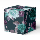 Moody Boho | Modèle floral Turquoise profond et po