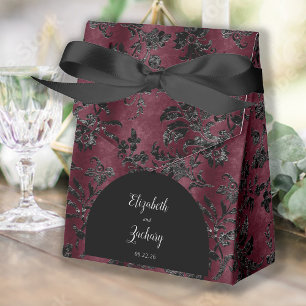 Ballotins Moody Bourgogne Noir Damask Arch Mariage