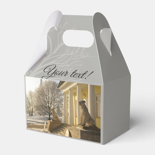 Ballotins Moscou. Hiver. sculpture de lions. (Verso)