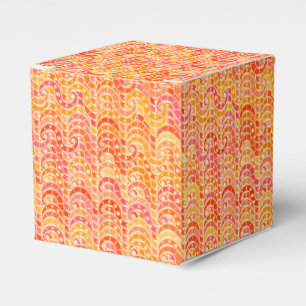 Ballotins motif à vague Abstrait - orange, corail et or