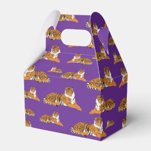 Ballotins Motif animalier de tigre de jungle orange violet  