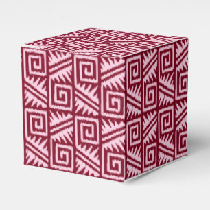Ballotins Motif Aztec Ikat - Bordeaux et Rose
