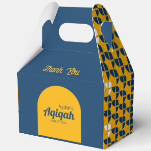 Ballotins Motif bleu jaune SHRIMPLY, Baby Shower Aqiqah