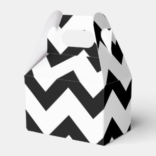 Ballotins Motif chevron simple noir blanc lignes rétro